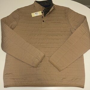 Men’s Onward Reserve Crosby Pullover performance jacket Tan quilted Medium NWT